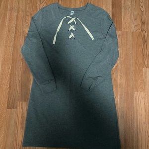 Tie up long sleeve dress